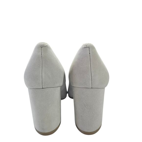 Marc Fisher Claire Gray Multi Suede Leather Pointed Toe Block Heel Pumps Size 8M - Picture 7 of 10